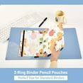 thumbnail image 5 of Ckdifva Cute Dinosaur Apples Pencil Pouch 3 Ring Zipper Pencil Case Binder Pockets Clear Top Cosmetic Bag 2 Pack, 5 of 6