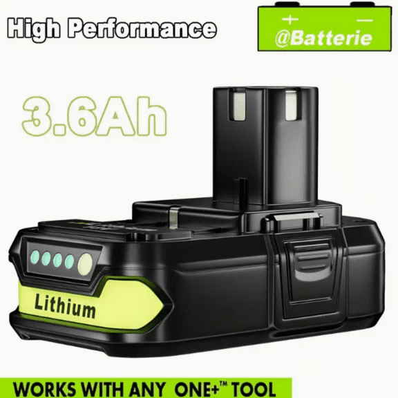3.6Ah 18V P102 Lithium-ion Replacement for Ryobi 18V Battery Compatible with Ryobi Battery 18V P102 P103 P104