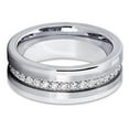 thumbnail image 2 of 8mm- Men's Tungsten Wedding Band - Silver Tungsten Ring - Ring - Tungsten (14), 2 of 3