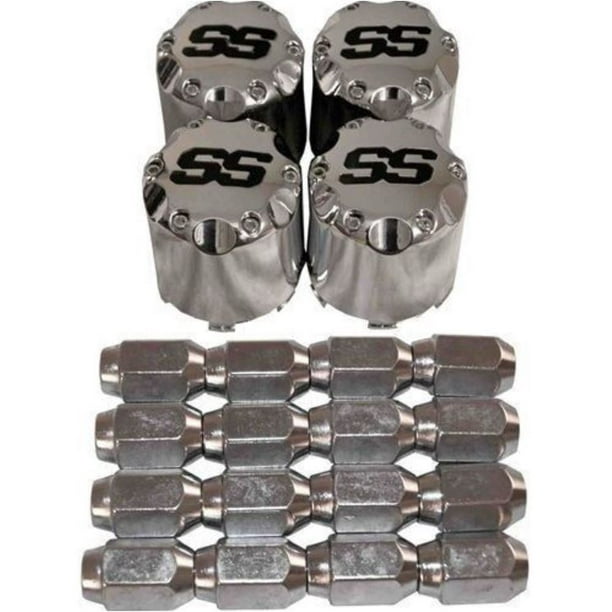 SS Center Cap & Metric Lug Nut Set for Yamaha & STAR Golf Carts