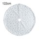 thumbnail image 1 of Falda de árbol de Navidad debajo de la alfombra de pie de árbol, manta blanca de plumas para decoración de fiestas, plateado, 122 cm Advancent HA008201-04, 1 of 7