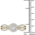 thumbnail image 4 of 1/2 Carat T.W. Diamond Criss-Cross Shank Cluster 10kt Yellow Gold Engagement Ring, 4 of 5