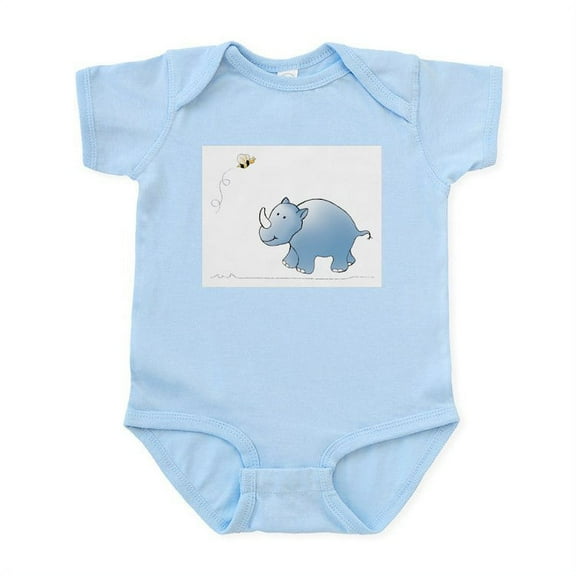 CafePress - Rhino And Bee Infant Bodysuit - Baby Light Bodysuit, Size Newborn - 24 Months
