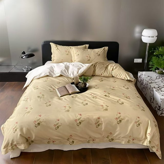Zhuge Bed Sheets Set, Bedding Sheets Pillowcases Kit, Twin Bed Set, Hotel Bedding, Home Decor(Yellow)