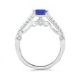 thumbnail image 2 of Angara Natural 0.75 Ct. Tanzanite with Diamond Classic Ring in 14K White Gold for Women (Ring Size: 3), 2 of 8