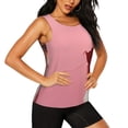 thumbnail image 2 of Gukieu Puppy Peeking Through Pink Print Women's Quick-drying Fitness Vest, Round Neck Sleeveless Fitness T-shirt, Suitable for Yoga, Sports-Large, 2 of 7