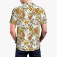 thumbnail image 4 of Balery Ducks and Flowers Printed Men’s Short Sleeve Polo Shirt, Midweight Men's Shirt,Golf Polo shirts -3X-Large, 4 of 9