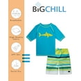 thumbnail image 3 of Big Chill Boys Rash Guard Swim Set - Short Sleeve Rash Guard Swim Shirt & Swim Trunks (6-14), 3 of 7