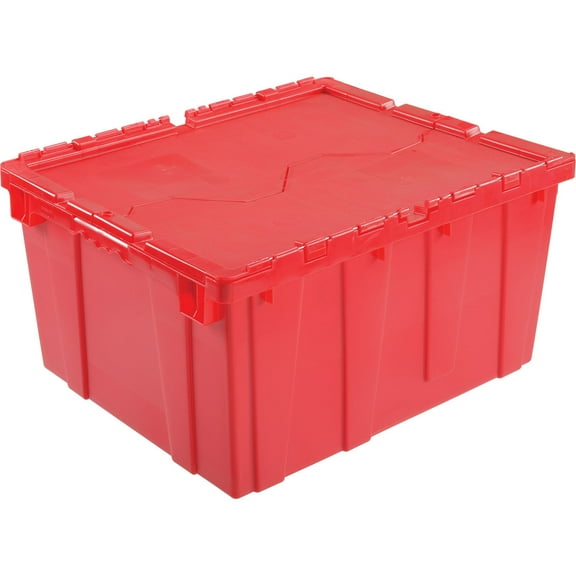 Global Industrial Plastic Attached Lid Shipping & Storage Container 23-3/4x19-1/