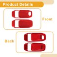 thumbnail image 4 of Cubierta de Tazón de Mango de Puerta Interior para Jeep Wrangler Gladiator JT 2DR 2018-2024 Marco de Decoración de Mango Interior Rojo ABS 2 Pcs, 4 of 6