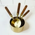 thumbnail image 4 of Everything Kitchens Modern Essentials Gold Measuring Cups with Wood Handles | Set of 4, 4 of 13