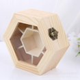 thumbnail image 4 of Joyero hexagonal de madera MACHAO vintage con tapa, 4 of 5
