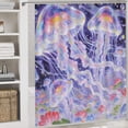 thumbnail image 4 of Jelly Fish Print Shower Curtain Set 4-Set Abstract Art Animal Theme Bathroom Decor Set Includes Floor Mat ,Toilet Cover Mat ,U-Mat ,Shower Curtain with 12 Hooks,72inx72in, 4 of 7