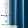thumbnail image 3 of THD Lawrence 100% Blackout Thermal Grommet Window Curtain Panels for Bedroom and Living Room - Total Privacy and Energy Efficiency - Set of 2, 3 of 7