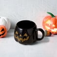 thumbnail image 7 of Btomtd 11oz Pumpkin Shape Ceramic Mug, Suitable as Water Cups and Coffee Cups, Pumpkin Cups for Tea and Milk, Office Drinkware for Festive Coffee Mugs, Black, 7 of 7