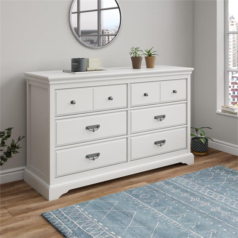 Ameriwood Home Bristol Classic Study 6 Drawer Double