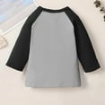 thumbnail image 4 of Hrsba Long Sleeve Kids Tops for winter Fall, Kids Round Neck Shirt Unisex Fall Casual Shirt Girls Long Sleeve Shirt 3/4 Sleeve Raglan Sleeve Shirt for 3-14 Years Kids Casual Solid Color Tops, 4 of 5