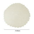 thumbnail image 1 of WinWay Exquisite Handmade Cotton Crochet Lace Round Placemat Tablecloth for Home Decor,Beige 75-80cm, 1 of 9