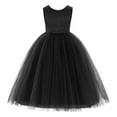 thumbnail image 2 of Ekidsbridal V-Back Satin Tulle Flower Girl Dresses Pretty Princess Gown Communion Baptism 219T 6, 2 of 3