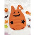thumbnail image 3 of Halloween Baby Clothes 3M 6M 9M 12M 18M  Pumpkin Rompers Baby Knitted Romper Onesies Fall Warm Sweater Newborn Onesie Outfits, 3 of 10