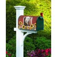 thumbnail image 4 of Mailbox Cover, American Farm Cow with Sunflower On Vintage Wooden Barn Mailbox Wrap Magnetic Mailbox Covers for Garden Yard Outdoor Decor,Farmhouse Mailbox Post Box Cover Wraps Large Size 21"x25.5", 4 of 6