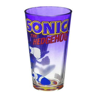 Sonic the Hedgehog Pint Drinking Glass Set of 1 | 16 Oz Glass | Official Licensed By Just Funky
