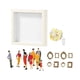 thumbnail image 3 of Mini caja de silueta de museo DIY, vitrina de recuerdos familiares para regalo de cumpleaños Blanco, 3 of 8