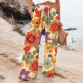 thumbnail image 2 of kaondbfi Womens Wide Leg Pants Casual Elastic Waist Pant Long with Pockets Summer Casual Pants for Women, 2 of 9