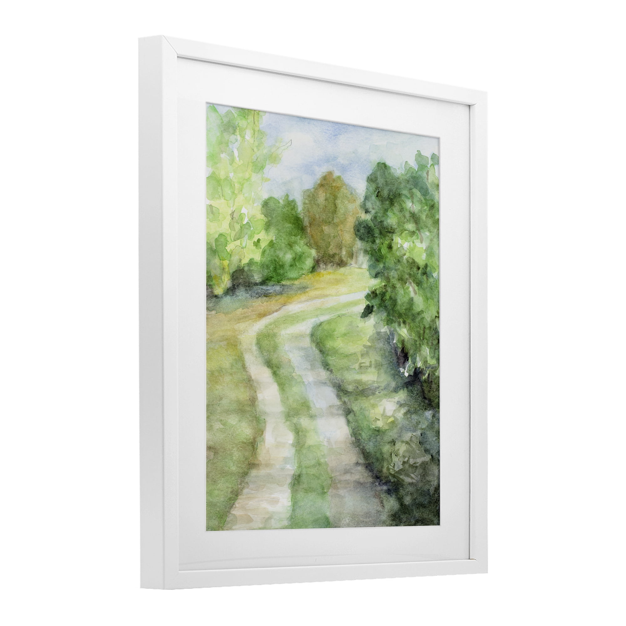 Stupell Industries Around The Bend White Framed Print Under Glass, design by Lanie Loreth