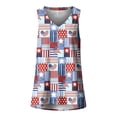 thumbnail image 5 of Wycnly 4th of July Tank Top for Women Lightweight Comfy Independence Day Shirts Tunic Patriotic Vest Summer Balloons Flag Print V-Neck Sleeveless Fashion Blouses Light Blue l, 5 of 5