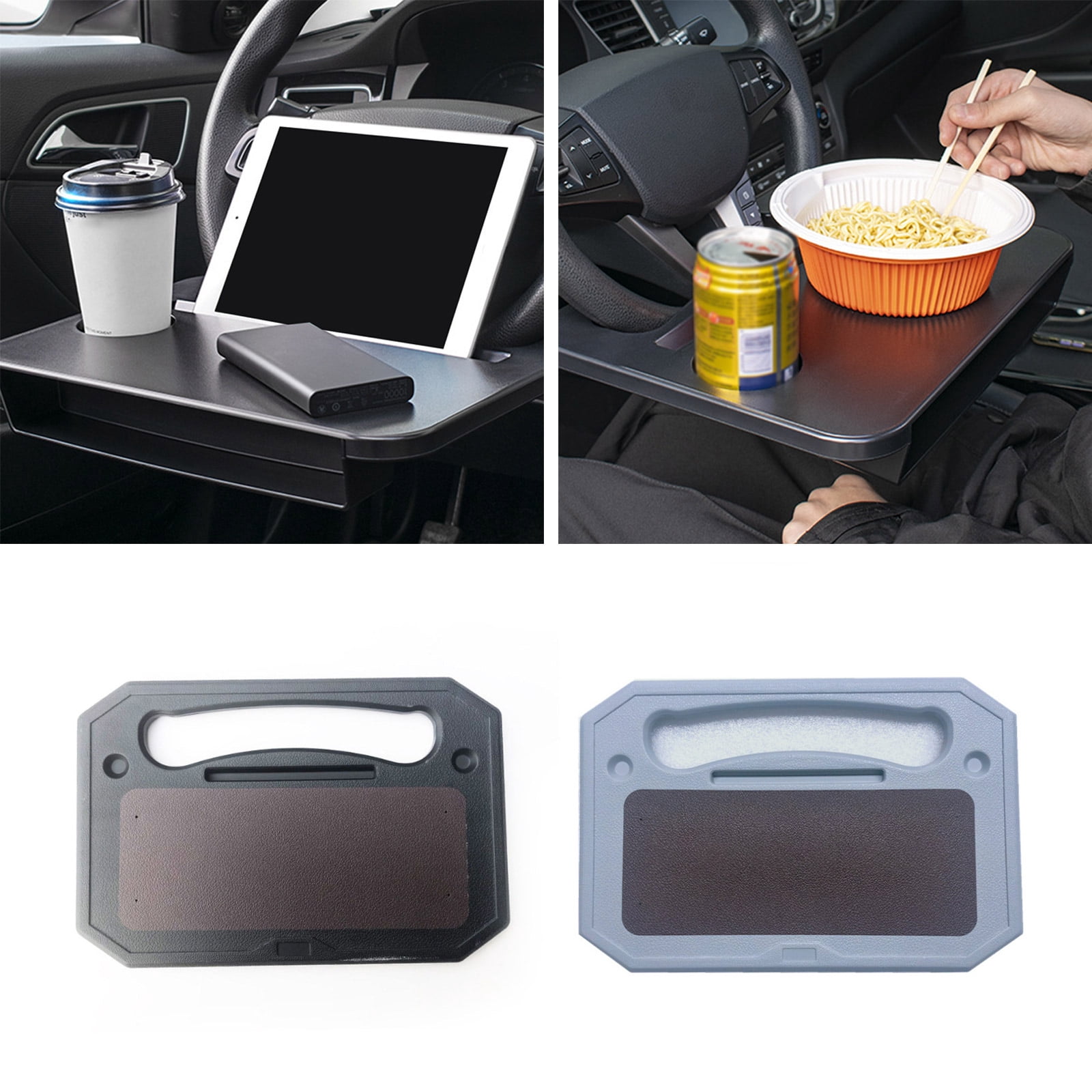 Car Steering Wheel Desk Steering Wheel Tray for Laptop Car Mount Car Tray for Eating with Drinks Holder
