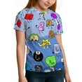 thumbnail image 6 of Battle for Dream Island BFDI Children's T-Shirt Short Sleeve T-Shirt Breathable Summer Tee Shirt for Boys Girls 130CM, 6 of 8