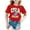 Red, variant on Girls Mexico Letter Print Tee Casual Regular Fit Crew Neck Short Sleeve Top Classic Football Fan Team Colors Athletic Kit T-Shirt