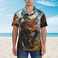 thumbnail image 2 of Haiem Western Guitar Cowboy Printed Hawaiian Shirt for Men - Men’s Casual Beach Summer Shirts - Stretch Fabric with Modern Fit-Medium, 2 of 7