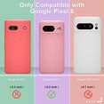 thumbnail image 5 of KOMI for Google Pixel 8 Case, Silicone Phone Case with 2 Screen Protector, Soft Anti-Scratch Microfiber Lining, Full Body Shockproof Slim Cover Support Wireless Charging, Rose Pink, 5 of 5