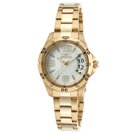 Invicta 21372 Women's Specialty 18K Gold Plated Stainless Steel Mother Of Pearl Dial Watch