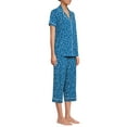 thumbnail image 5 of Secret Treasures Short Sleeve Collared Printed Pajamas (Women's or Women's Plus) 2 Piece Set, 5 of 7