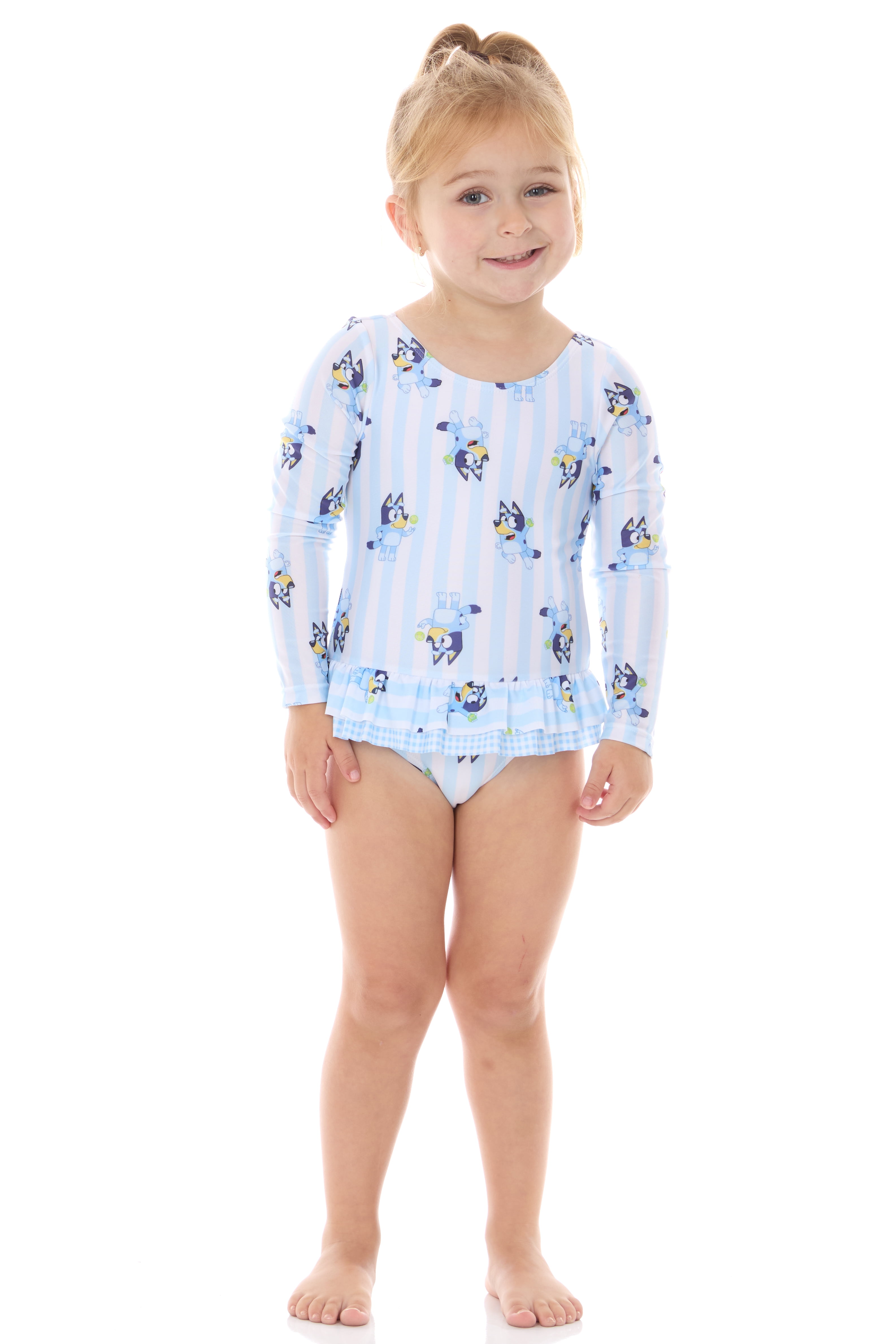 Character Toddler Girl Rash Guard One- Piece Swimsuit, Sizes 12M-5T
