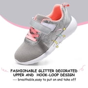 HARVEST LAND Girls Glitter Sneakers Slip-on Athletic Tennis Shoes for Boys Toddler Little/Big Kids