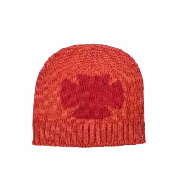Men's Red Beanie with Cross Stocking Cap Hat