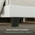 thumbnail image 6 of Virans Full Size Bed Frame, Upholstered Linen Platform Bed frame with Fabric Headboard,Solid Wood Slats Support,Noise Free,No Box Spring,Easy Assembly,White, 6 of 9
