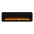 thumbnail image 2 of Signature Design by Ashley Wide Electric Fireplace Insert with Remote, Black, LED Flame Heater with Crystals and Stones, Heats up to 1,000 sq ft, 2 of 7