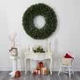 thumbnail image 5 of Nearly Natural 5ft. Giant Flocked Artificial Christmas Wreath with 280 Multicolored Lights, Glitter and Pine Cones, 5 of 8
