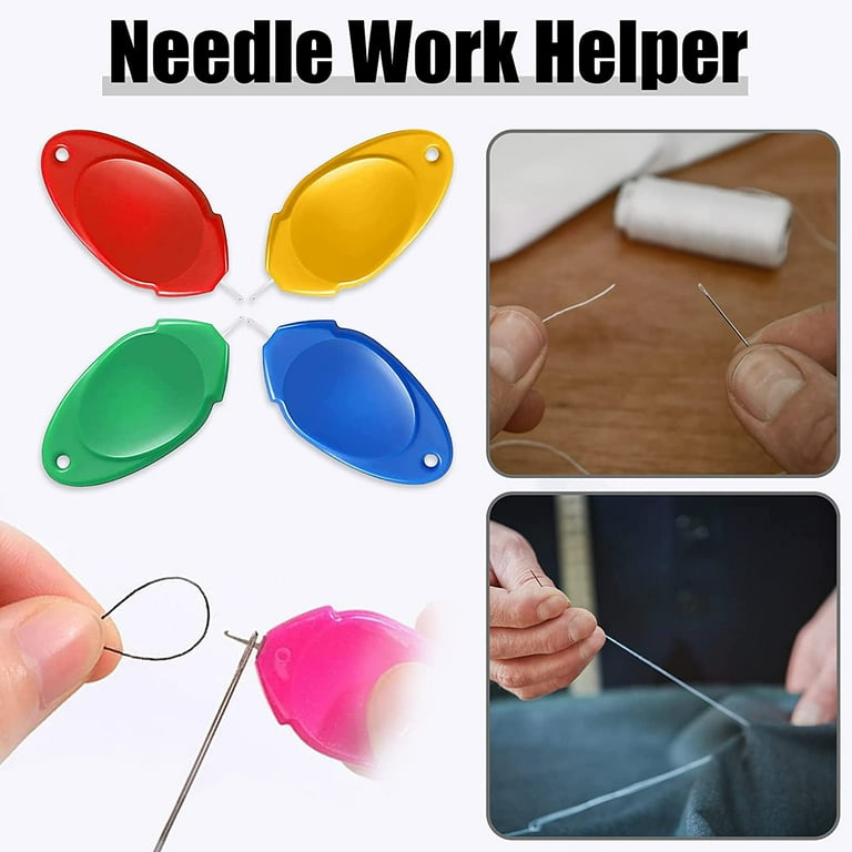 Needle Threader for Hand Sewing 5 Pcs,Plastic Wire Hook Simple Threader for  Needles Small Eye
