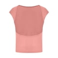 thumbnail image 3 of Femmes Aguichant Dos Nu Manches Courtes Ajusté Col Rond Été Décontracté Y2K T-Shirt Court, Femmes Aguichant Décontracté Manches Courtes Col Rond Été Ajusté, 3 of 5