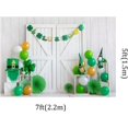 thumbnail image 2 of Kate 7x5ft Spring St. Patrick's Day Photography Backdrops White Wood Wall Green Clover Balloons Photo Studio Background, 2 of 5