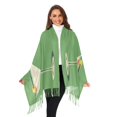 thumbnail image 3 of FORMRS Womens Scarf Winter Soft Long Big Warm Shawls Wrap Tassel Scarves, Green Lemon Juice, 3 of 9
