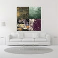 thumbnail image 2 of 18"x18" Tiles Decor Green Notes by GraphINC Wall Art Print on Canvas Fabric Gray, 2 of 3
