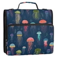 thumbnail image 5 of FORMRS Zipper Binder with Shoulder Strap 2-inch Ring 500 Sheet Capacity File Bag, Cartoon Jellyfish Pattern, 5 of 5