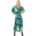 thumbnail image 5 of HAPPY BAY Women's Loungewear Casual Long Kaftan Beach Cover Up Slit Dress Maxi Dresses Caftans for Women 2X-3X Teal, Palm Tree, 5 of 5